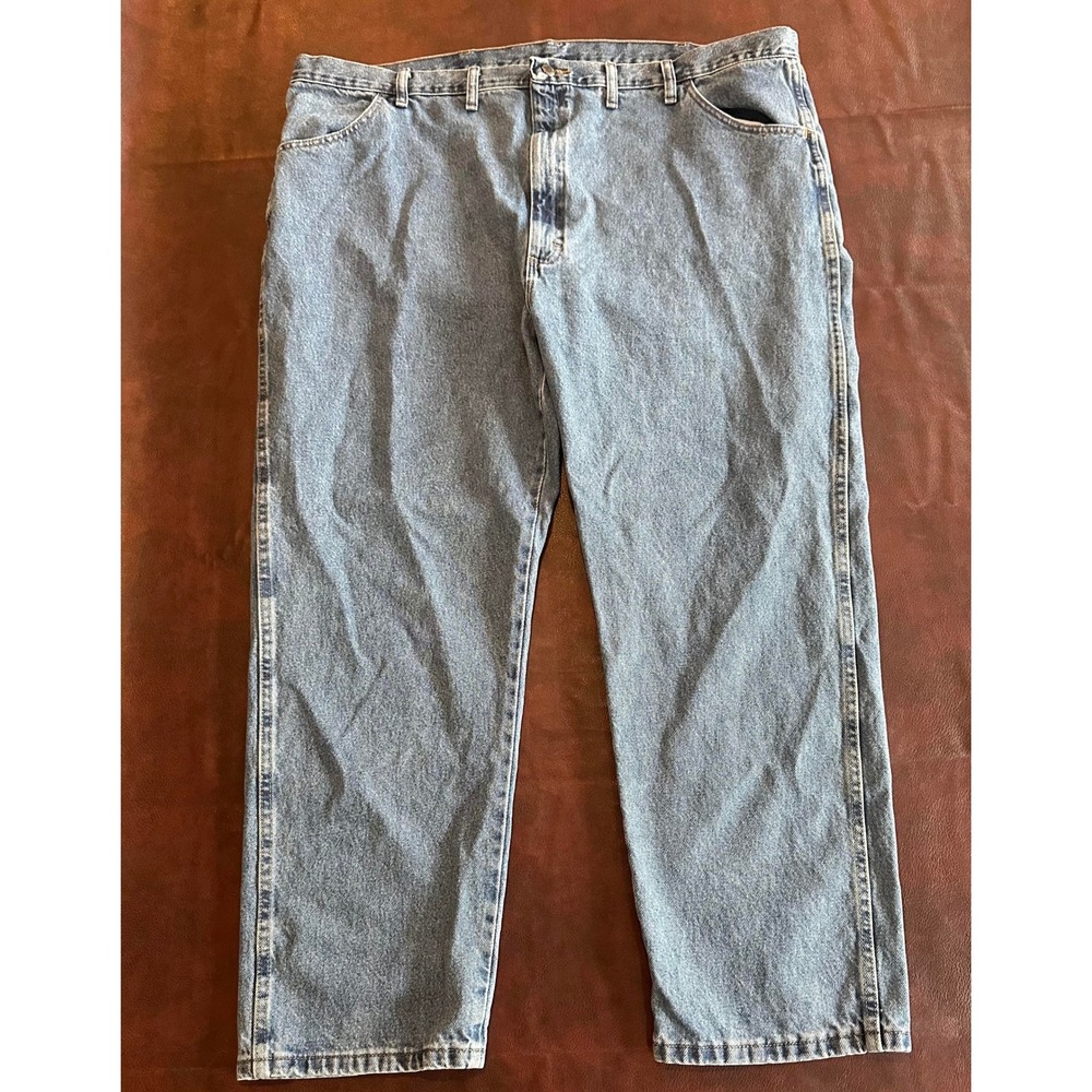 Rustler Mens Regular Fit Straight Leg Blue Denim Jeans 48x30 1087619SW